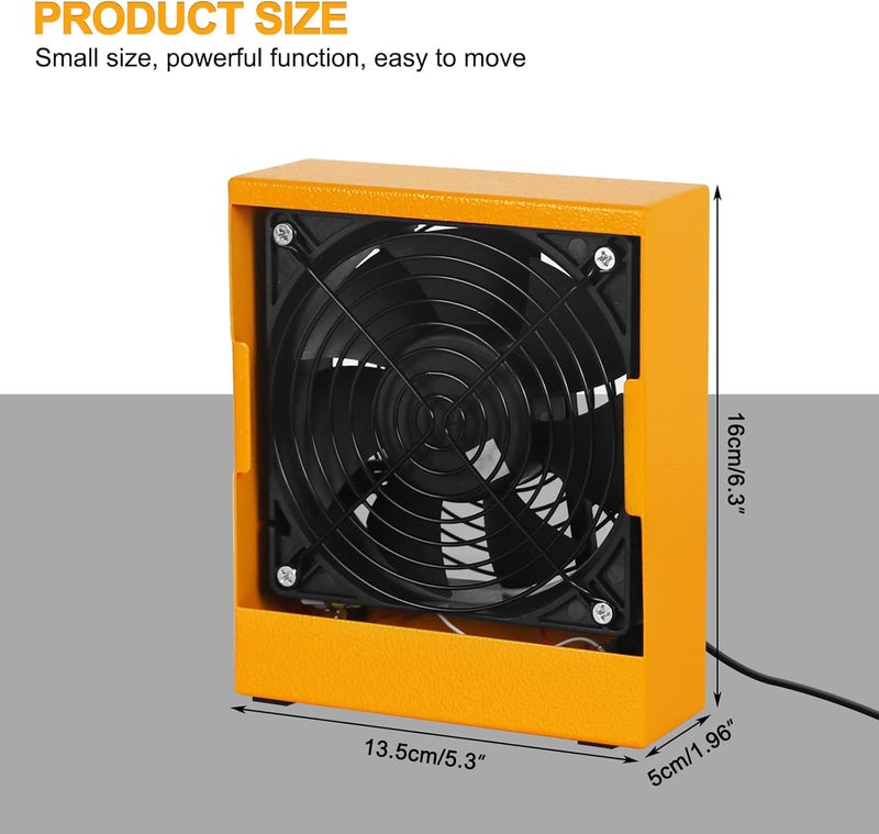 NOEVSBIG Solder Fume Extractor Smoke Absorber Remover Smoke Prevention Absorber Smoke Fan 12V Soldering Fan DIY Working Fan Fume Extractor for Soldering Station Stained Glass Laser Cutter Repairing DIY Hobby - Image 4